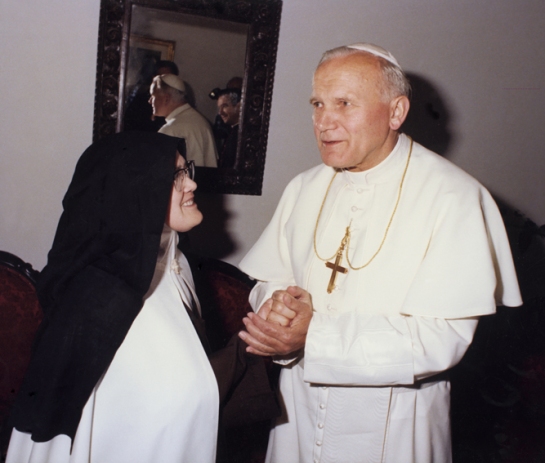 Papá João Paulo II ea Irmã Lúcia 13.5.1982
