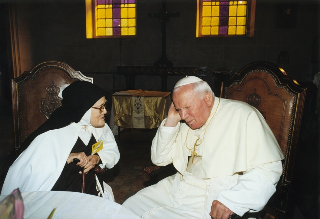 Papá João Paulo II ea Irmã Lúcia 13.5.2000